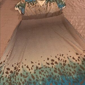 Elegant Blue and Black Women's Dress